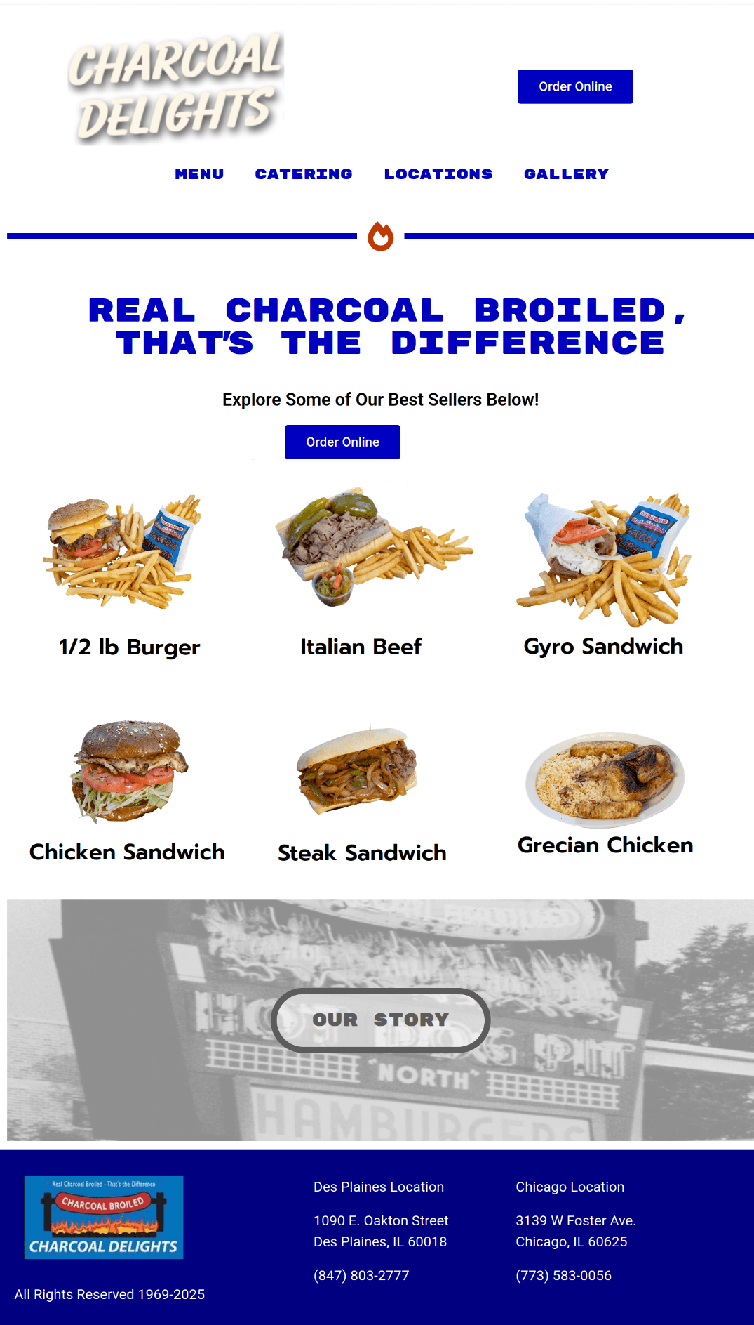 Charcoal Delights homepage